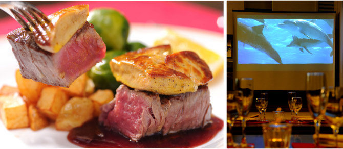 特別ディナープラン 創作フランス料理 お肉料理例 牛ヒレのロティ フォアグラ添え ミニシアター